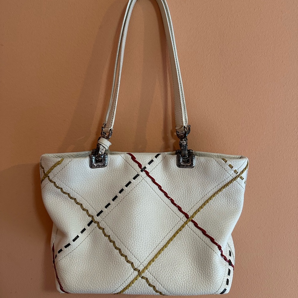 Brighton Cream Bag with Multicolor Accents